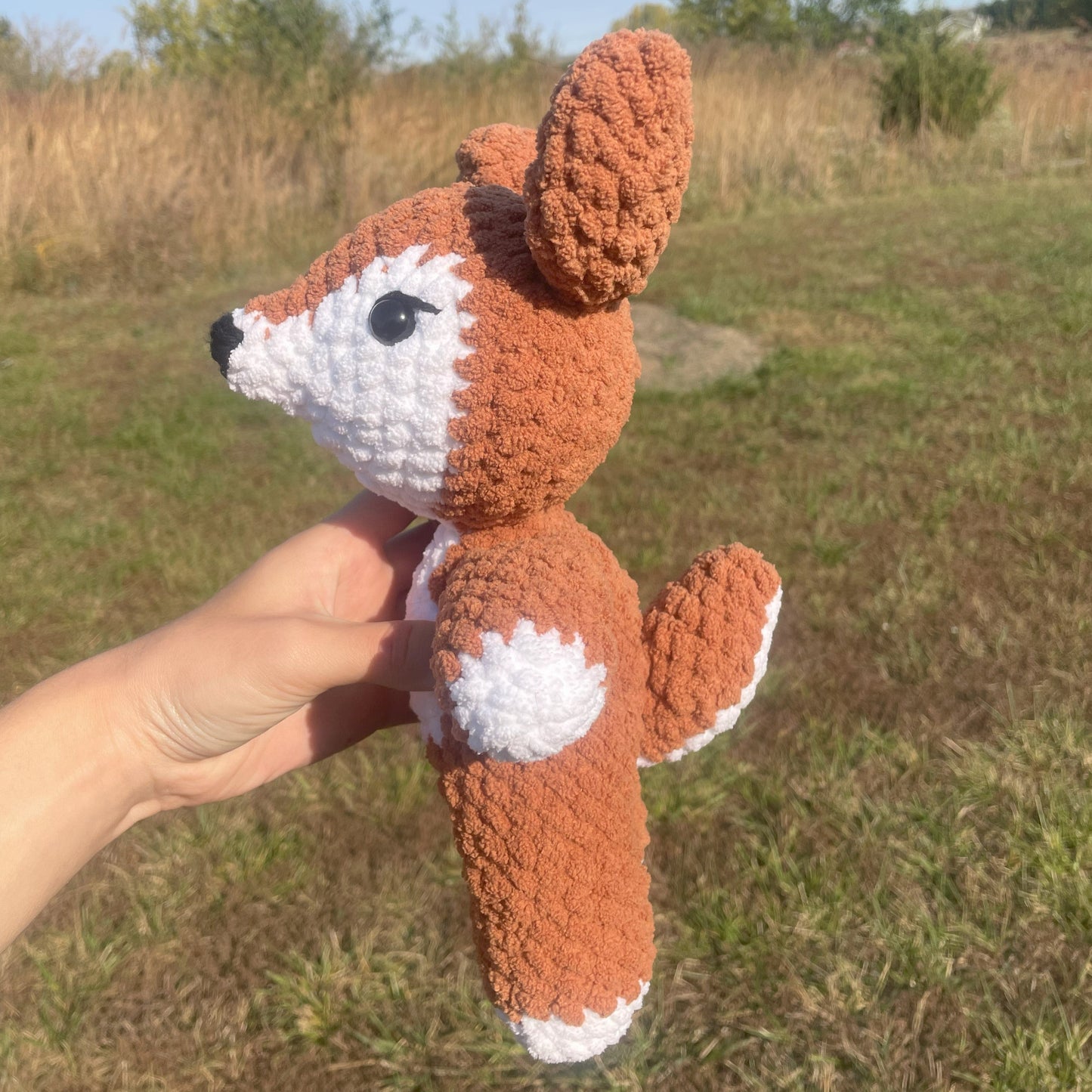 Crocheted Deer and Buck Plushie