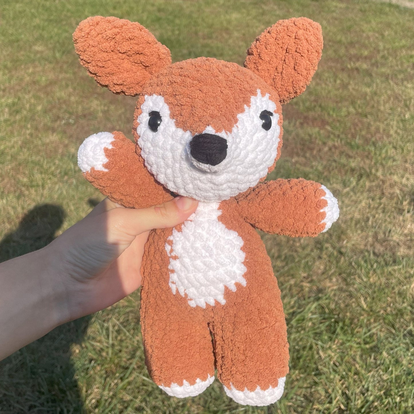 Crocheted Deer and Buck Plushie