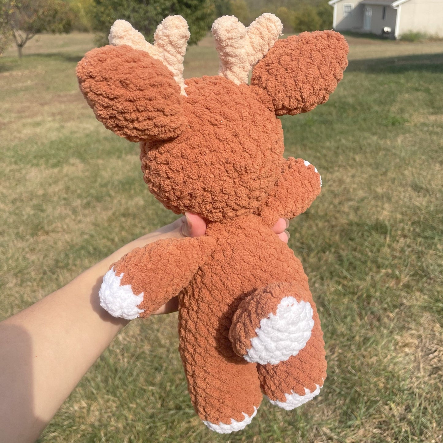 Crocheted Deer and Buck Plushie