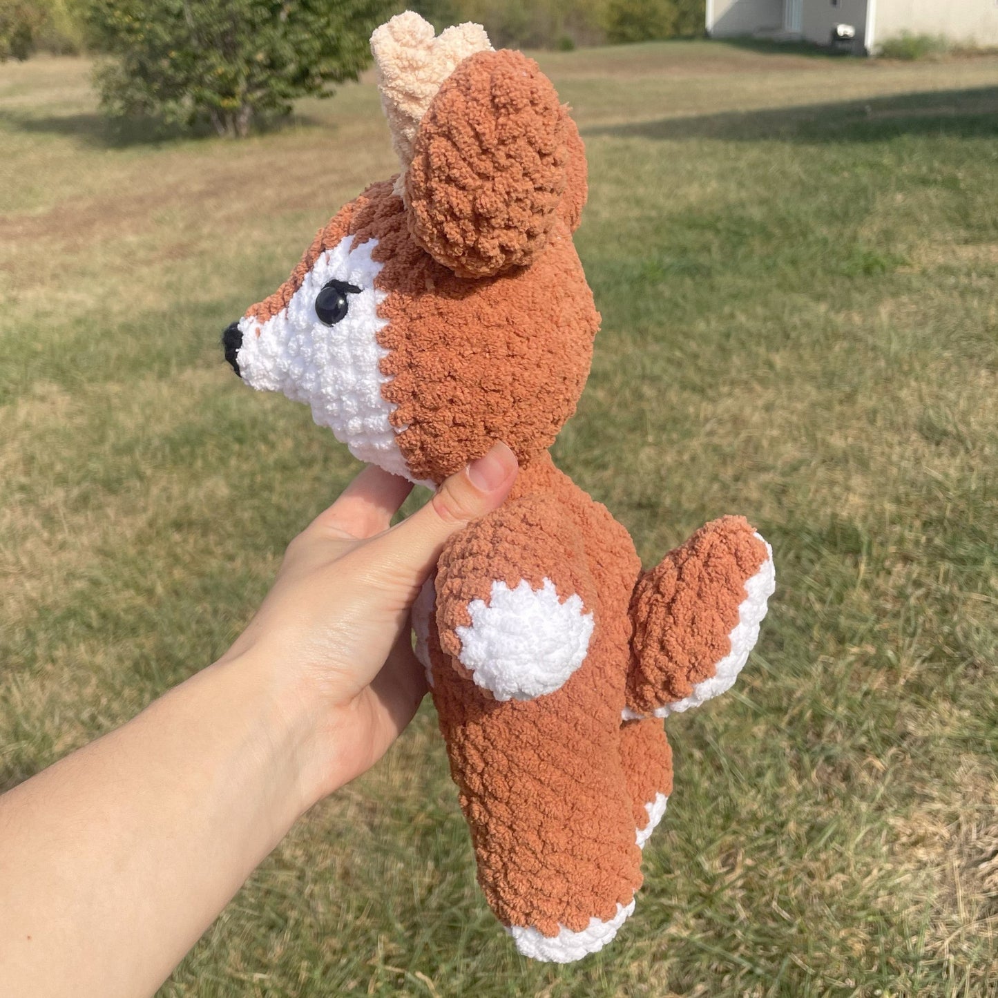 Crocheted Deer and Buck Plushie
